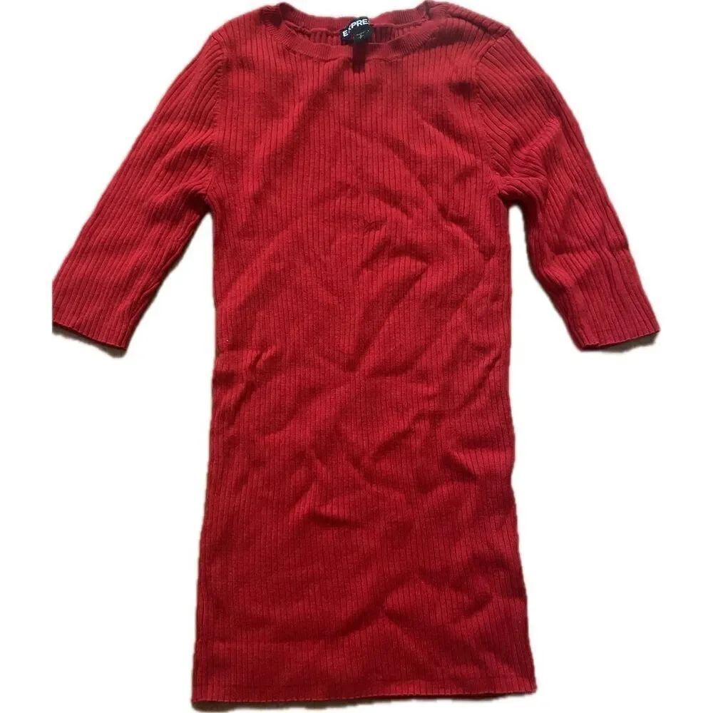 Express 3/4 Sleeve Red Top Women’s Size Small